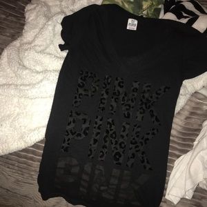 pink vs tee all black